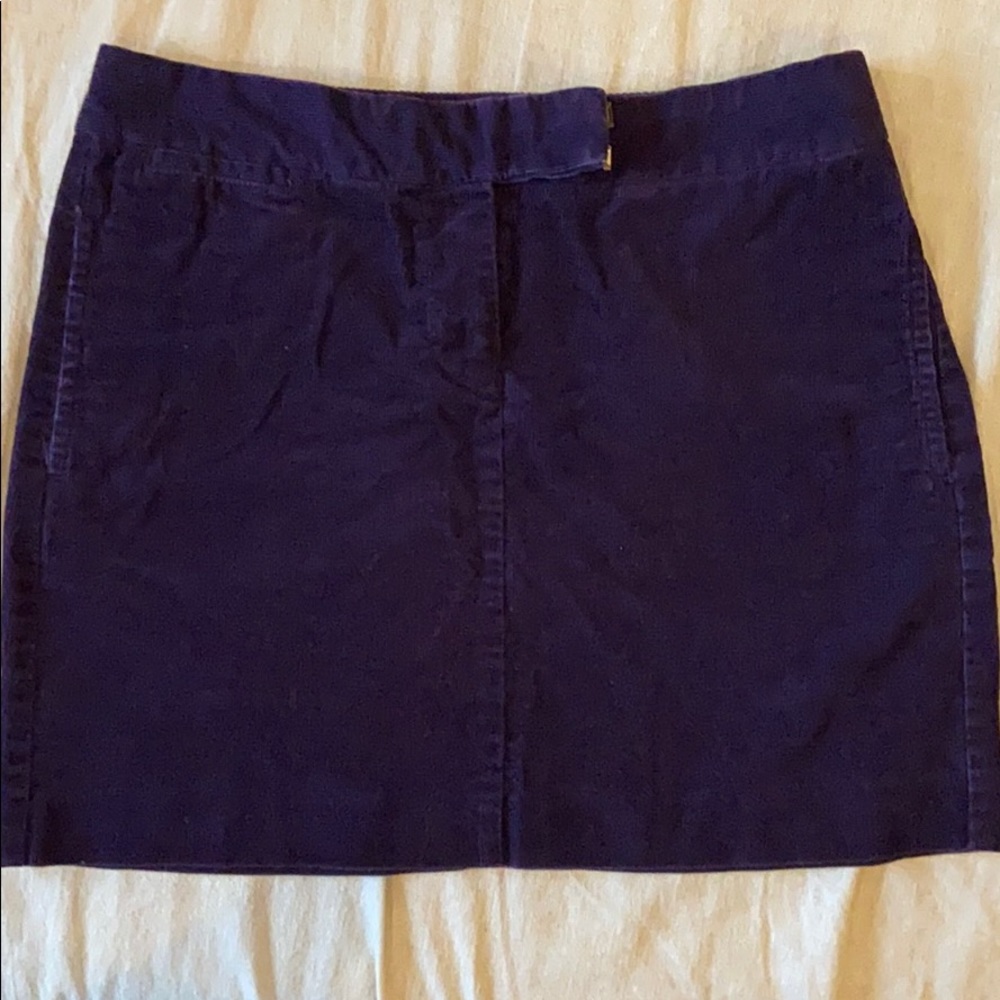 J.Crew factory Corduroy Plum Mini Skirt